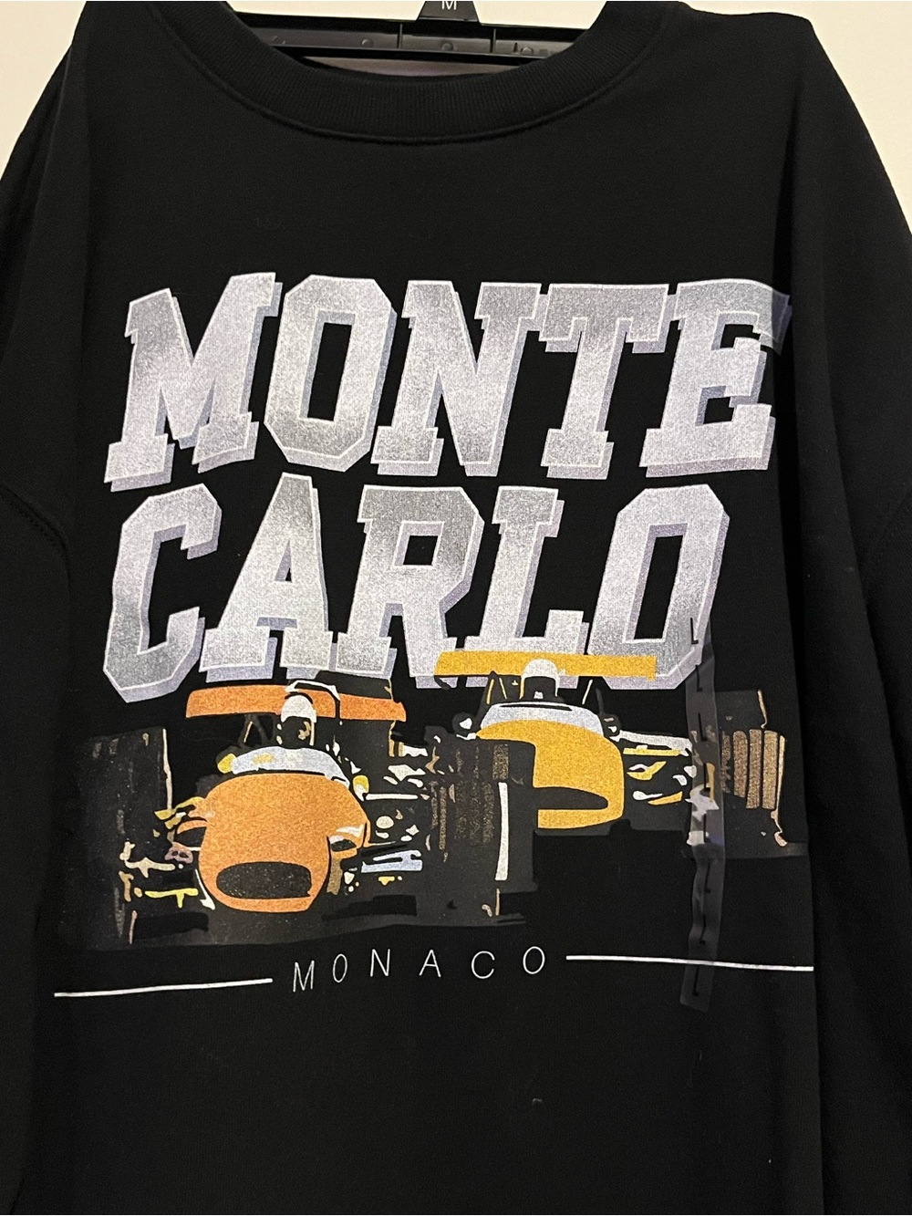 Aeropostale Black Crewneck Sweatshirt with Silver Graphic